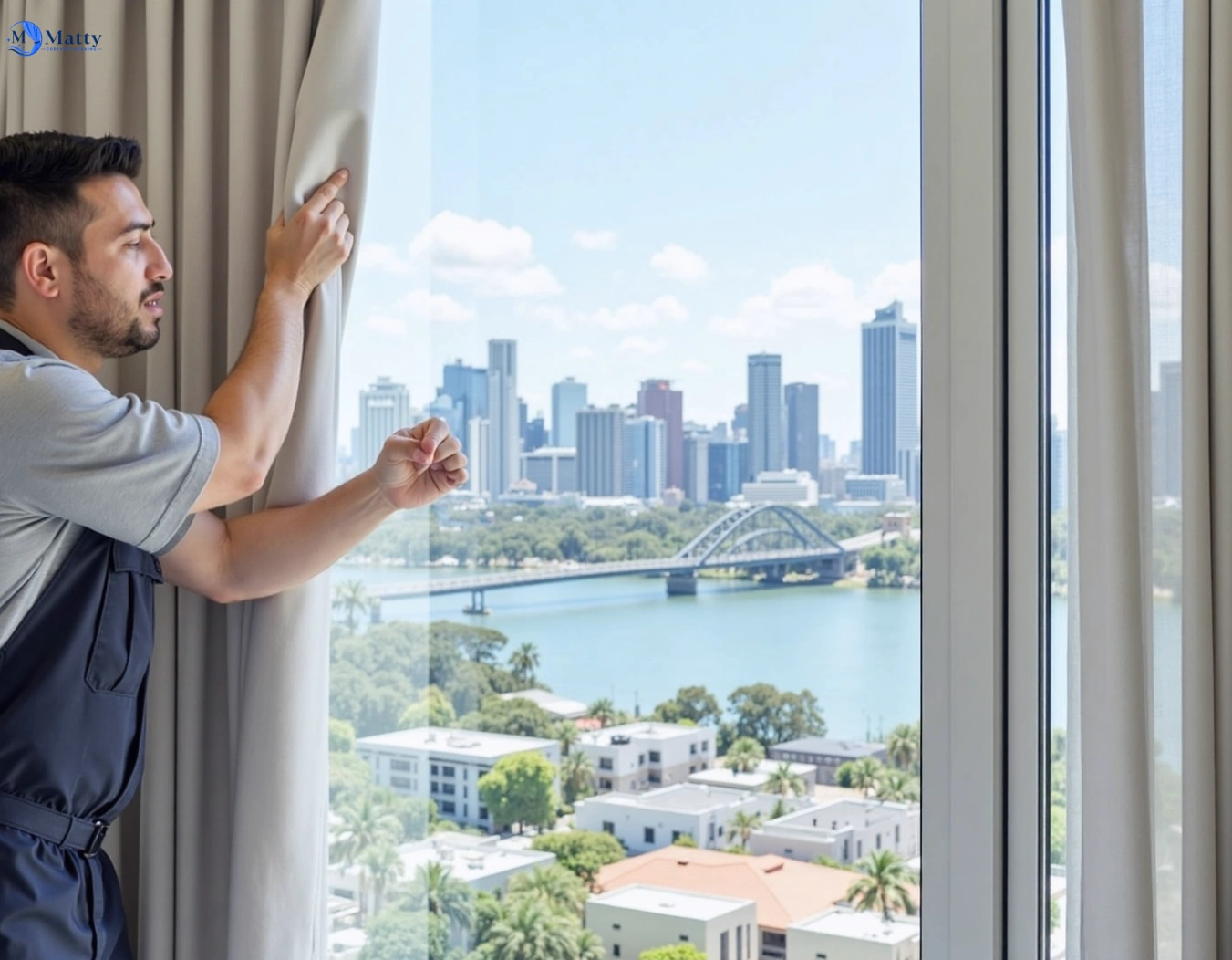 Professional curtain steam cleaning service lutwyche QLD by Matty Curtain Cleaning