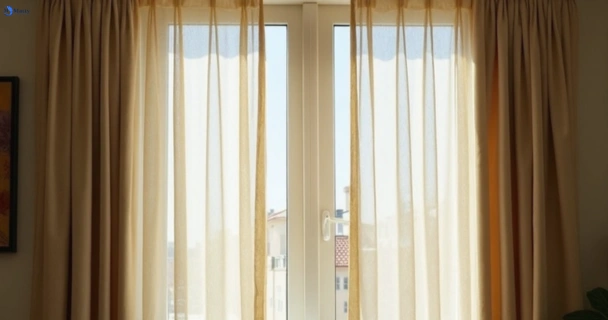 Dull dusty drapes in lutwyche before professional cleaning